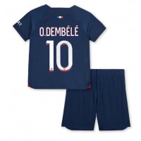 Paris Saint-Germain Ousmane Dembele #10 Hjemmedraktsett Barn 2023-24 Kortermet (+ Korte bukser)